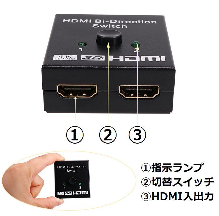 大量入荷 送料無料 HDMI 切替器 セレクター 分配器 3D 4K対応 切り替え 手動 2入力1出力 1入力2出力 パソコン テレビ ディスプレイ  TV リチウム モニター ゲーム機 電源不要 双方向 アダプター 切替機 ハブ スプリッター スイッチャー コネク qdtek.vn