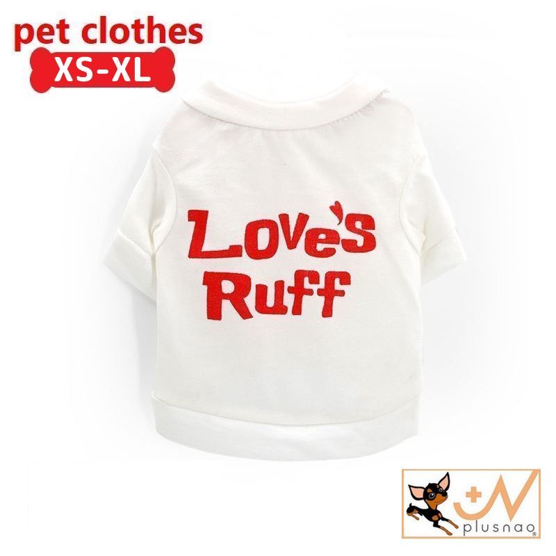 市場 送料無料 ドッグウエア 英字ロゴ 英語 猫用 カットソー アルファベット Tシャツ 犬用 半袖 犬服 洋服 シンプル ペットウェア