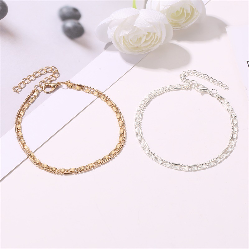 90 Off 送料無料 アンクレット 重ね付け風 ダブルチェーン レディース 女性 アクセサリー チェーン 2連 ゴールドカラー シルバーカラー 華奢 細身 上品 高級感 高見え おしゃれ シンプル 普段使い ファッション小物 贈り物 ギフト プレゼント Sferavisia Hr