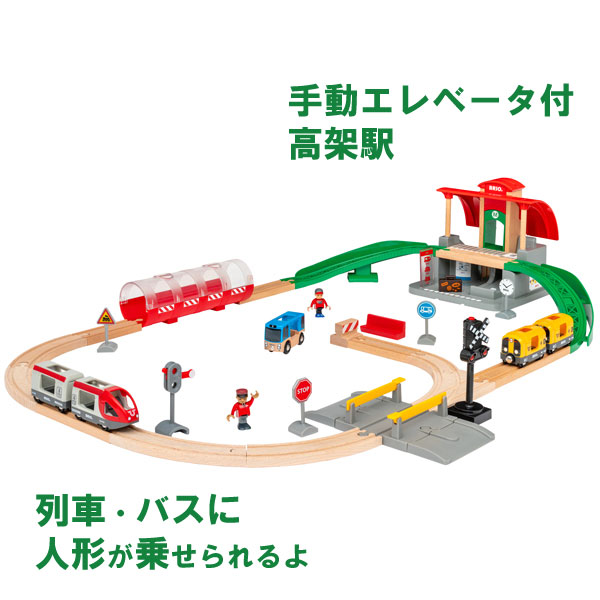 【百貨店大売り出し当店全品P5倍】ブリオ 木製軌跡書き割り セントラルステーションセット（3歳から）【店先受け取り証書も可 吹田】