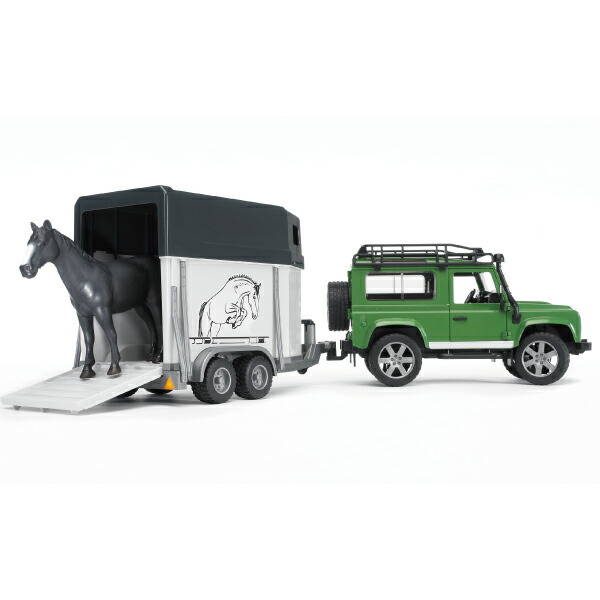ブルーダープロ はたらくくるま Land Rover Def.ワゴン \u0026 馬牽引トレーラー（3歳から）【店頭受取も可 吹田】