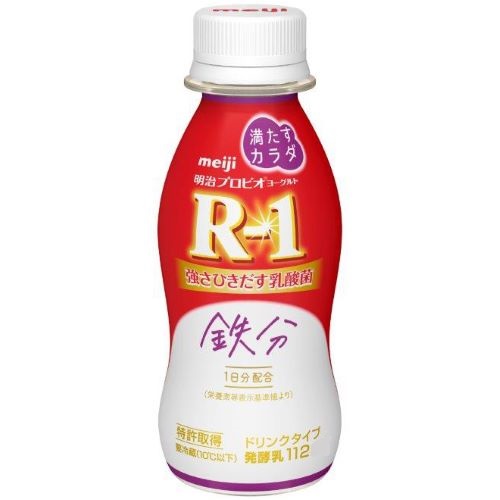 市場 明治 満たすカラダ鉄分 ドリンクタイプ R-1 プロビオヨーグルト 112ml×60本入り飲むヨーグルト