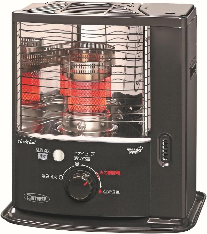 送料無料　トヨトミ 石油ストーブ スリムタイプ (木造6畳まで/コンクリート8畳まで) 日本製 ブラック RSX-23N(B)｜Mount Plus
