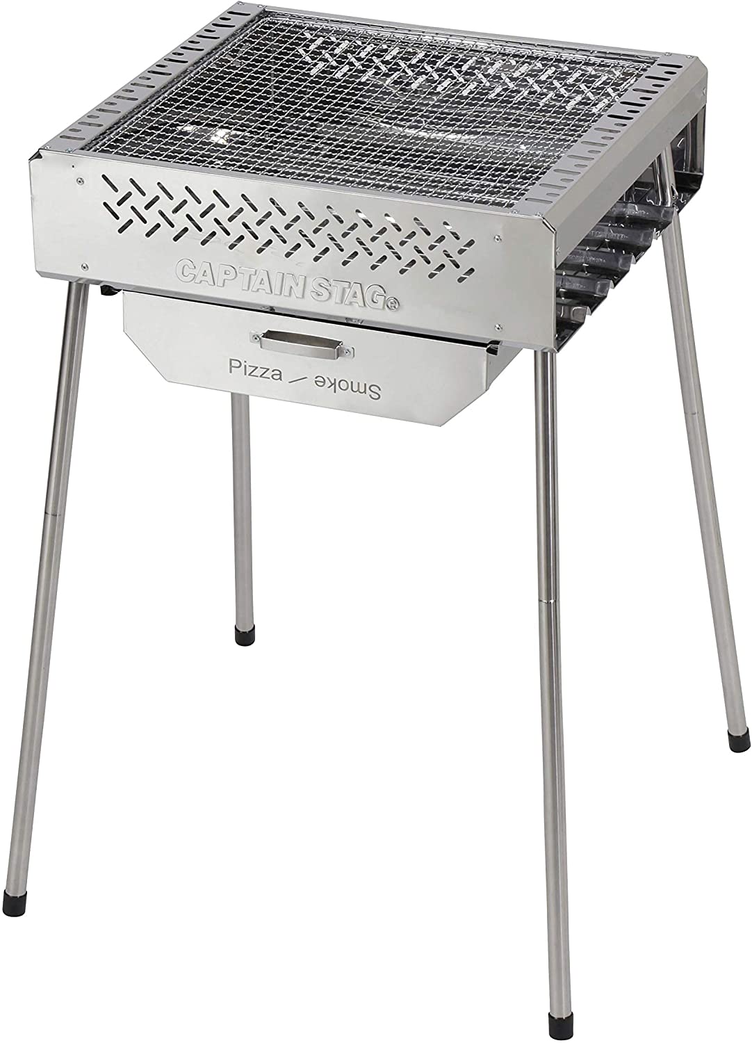 CAPTAIN STAG - 最終値下げ　キャプテンスタッグ　バーベキュー　コンロ　キャンプ用品　新品 CAPTAIN STAG バーベキュー コンロ BBQコンロ 3〜4人用 幅42cm
