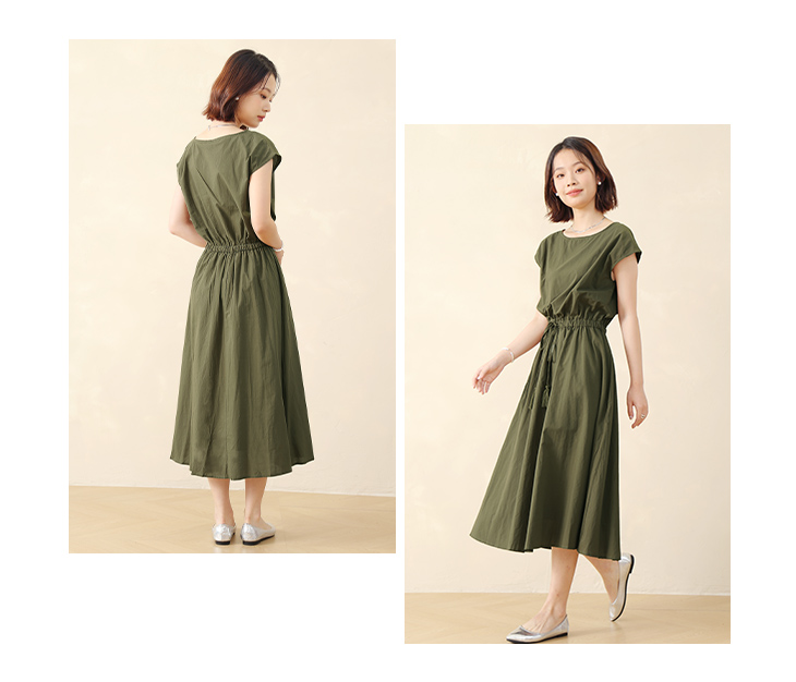 ゆったり☆ワンピース フレンチ袖 Aライン フレア ミモレ 楽天市場】ワンピース レディース 夏 きれいめ 春夏秋