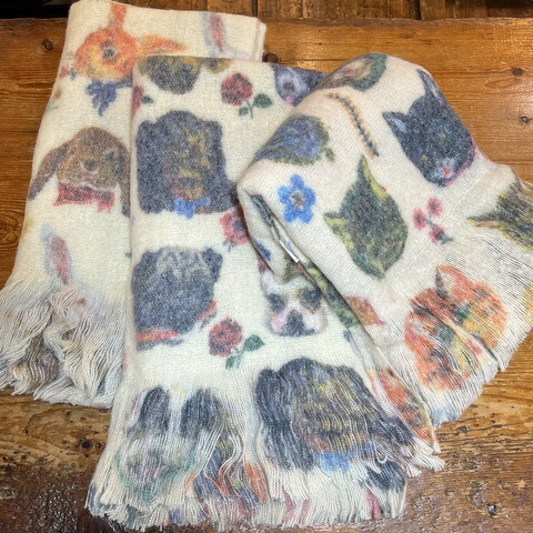 新品 ナタリーレテ シャギー ブランケット キャット 猫 ねこ