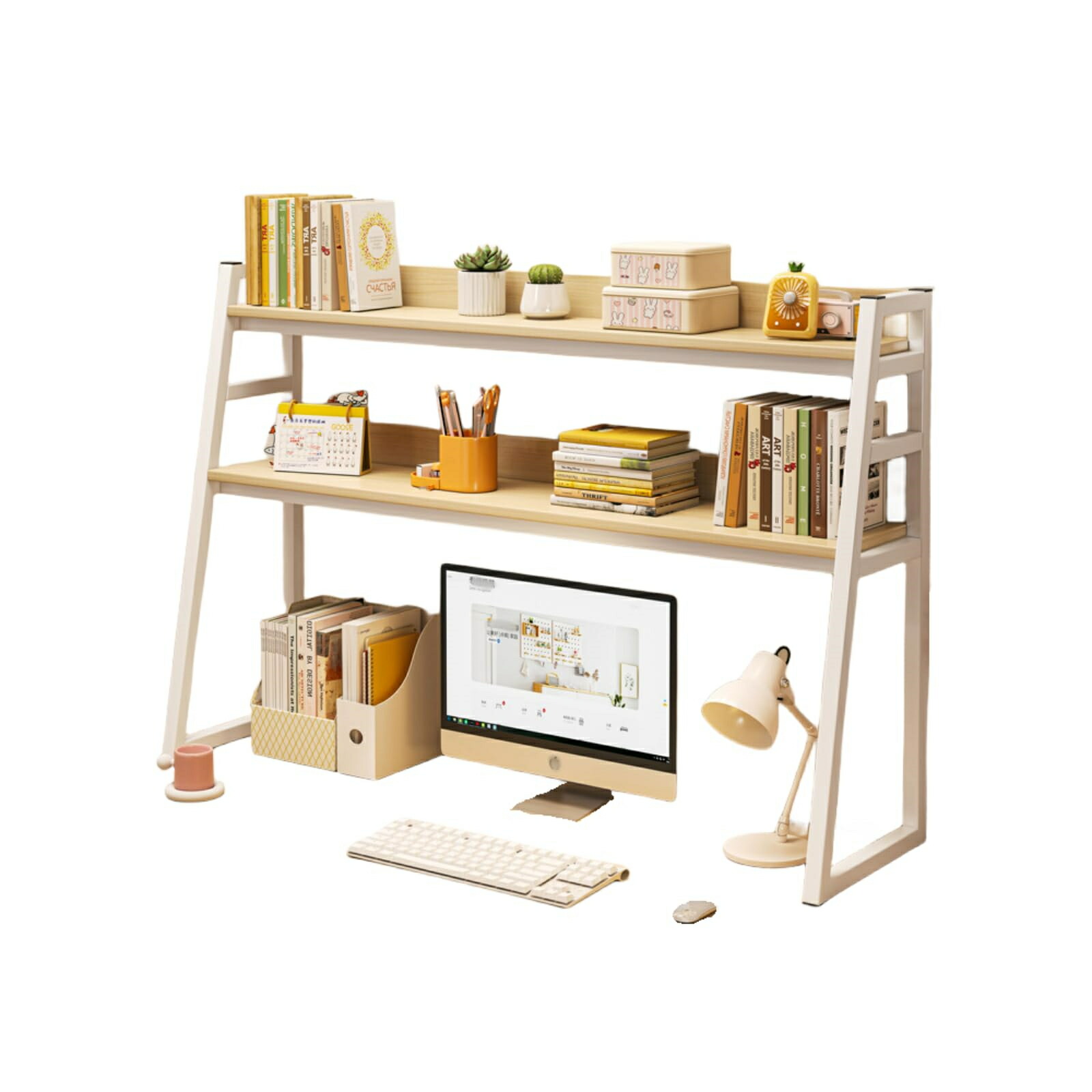 楽天市場】机上ラック 2段 デスク上置棚 卓上ラック 机上台 テレワーク