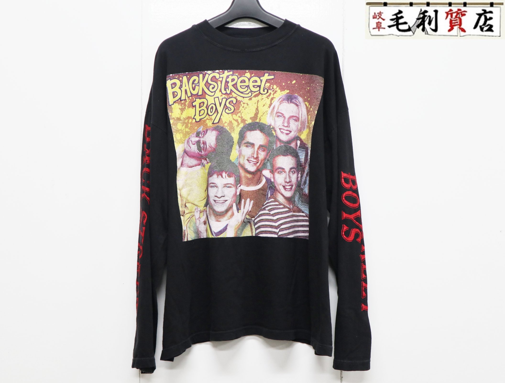 VINTAGE ヴィンテージ 90s BACKSTREET BOYS MEMBERS PHOTO バックストリート ボーイズ フォトプリント 長袖Tシャツ 【中古】 ロンT