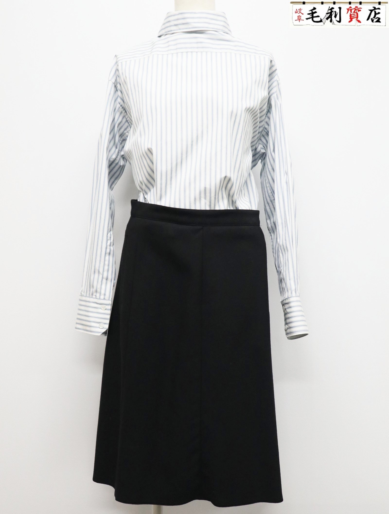 Maison Margiela 棲み家 マルジェラ 逆さま 縞模様 ティーシャツ御召しもの S51DD0026 大いさ42 【中古】 衣裳 オールインワン