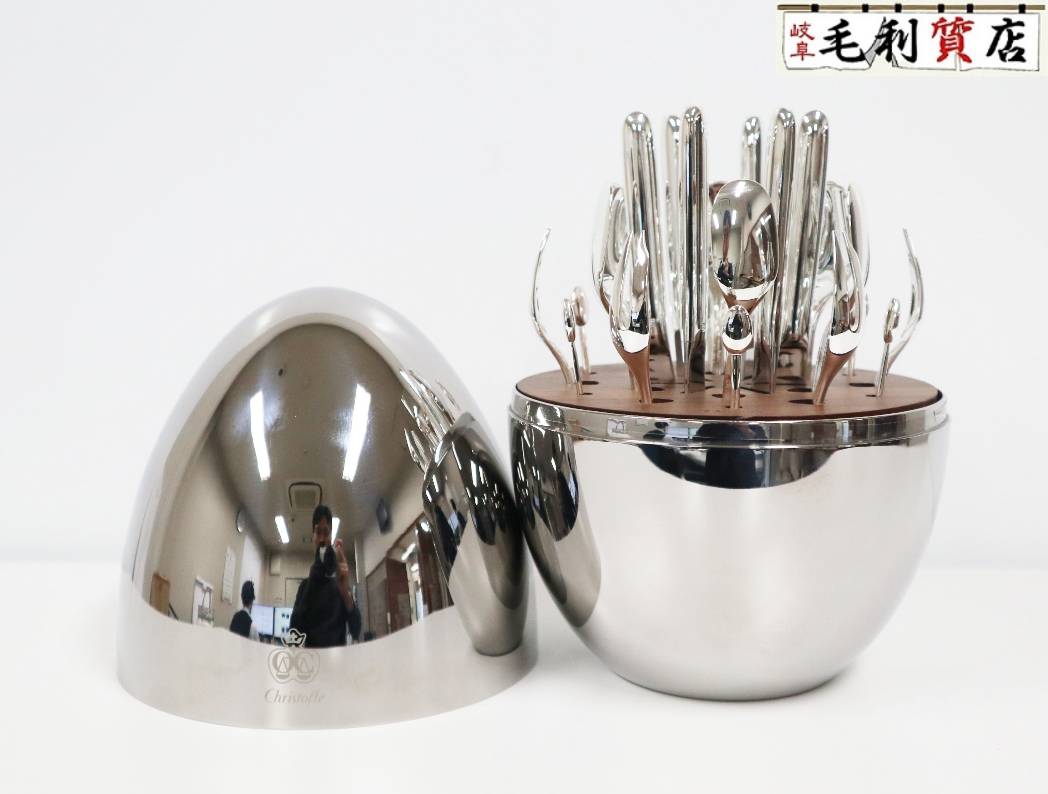 クリストフル Christofle B00065599 Mood party ムード パーティー 6人用 カトラリーセット 24pcs シルバーコーティング 極上美品 【中古】 食器