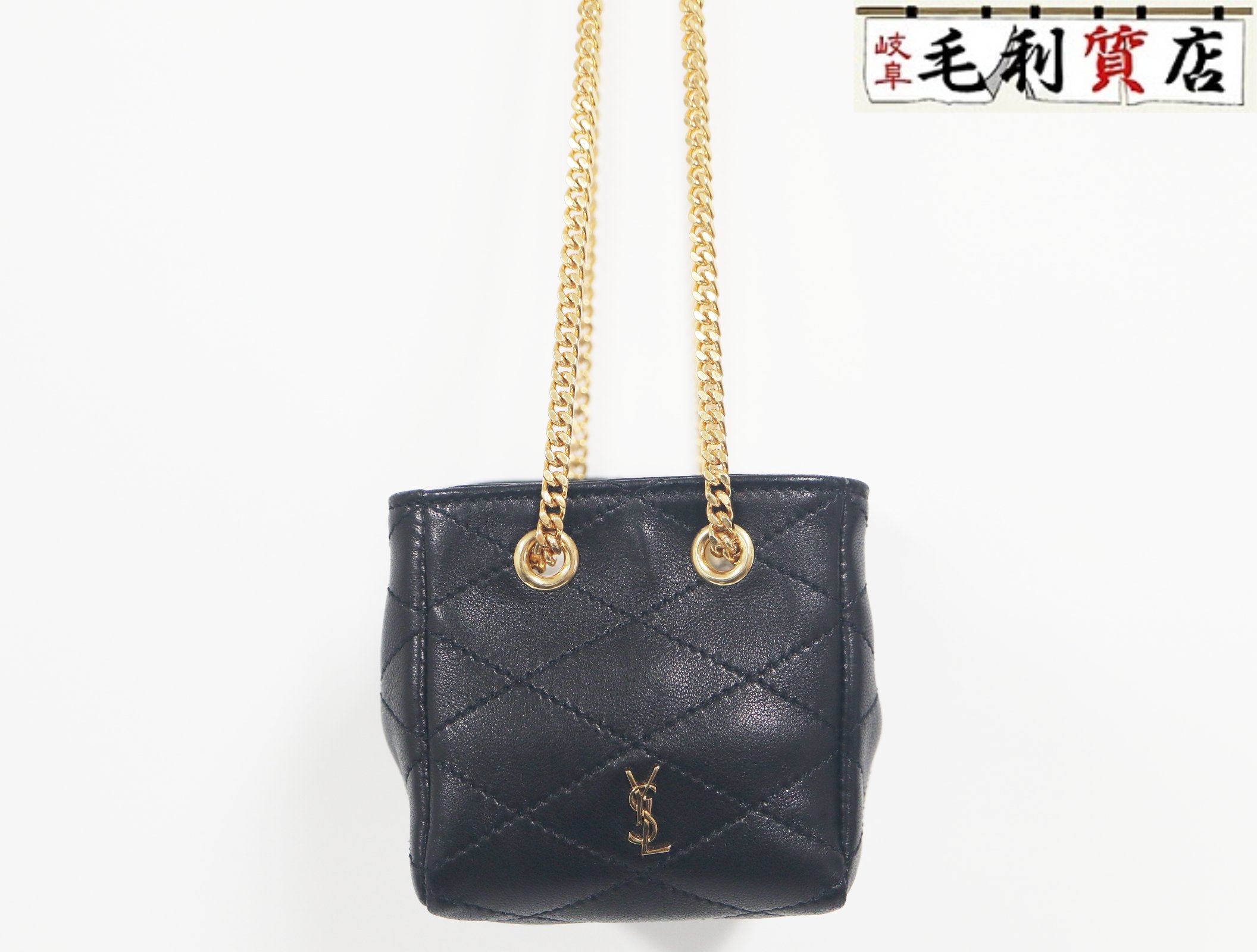 SAINT LAURENT◆直営/正規店◆テイクアウェイ レザーバッグ 黒 SAINT LAURENT サンローラン パリ テイクアウェイ ボックス