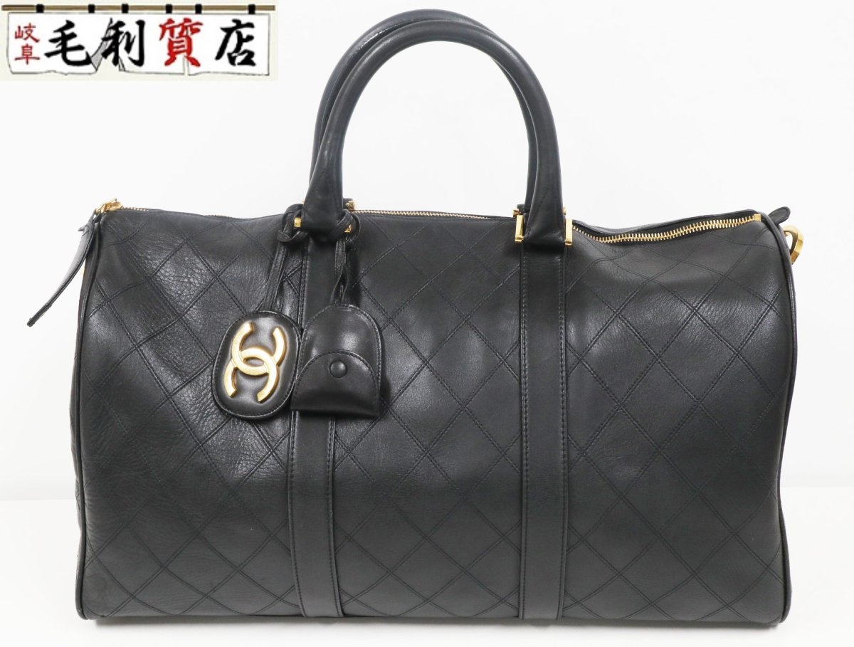 【楽天市場】美品!格安!シャネル CHANEL ビコローレ ボストンバッグ ラムスキン ブラック ゴールド金具 ストラップ欠品 【中古】バッグ