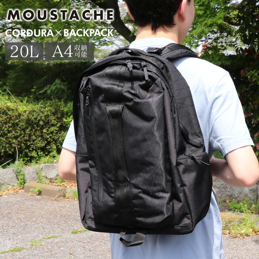 【尖んがり最大限度10倍＆クーポン券別れ別れ中！ 6/19 19:59まで】MOUSTACHE/ムスタッシュ 背嚢 メンズ ナイロン 黒いこと