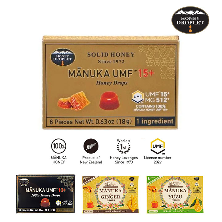 【全品5%OFFクーポン】★お買い物マラソン28時間限定★ マヌカハニー キャンディー 飴 ドロップレット UMF10+ UMF15+ のど飴 無添加 砂糖不使用 固形はちみつ ニュージーランド産 蜂蜜 マヌカはちみつ 個包装|ムートンクラブ 店