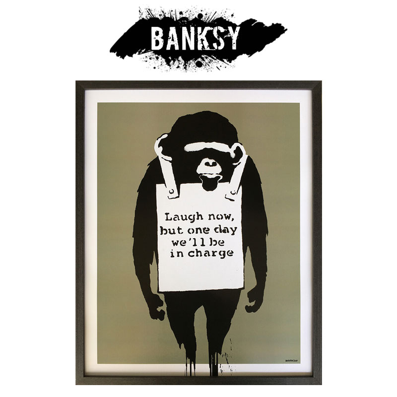 バンクシー ゴリラアート Amazon.co.jp: 7 CANVAS Banksy バンクシー ゴリラ ポスター