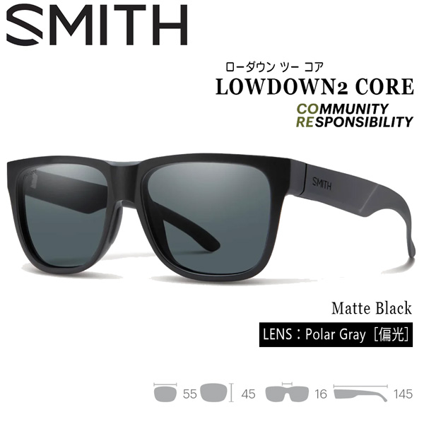 メンズサン☧ Smith Lowdown Steel Matte Black Ruthenium メンズサングラス