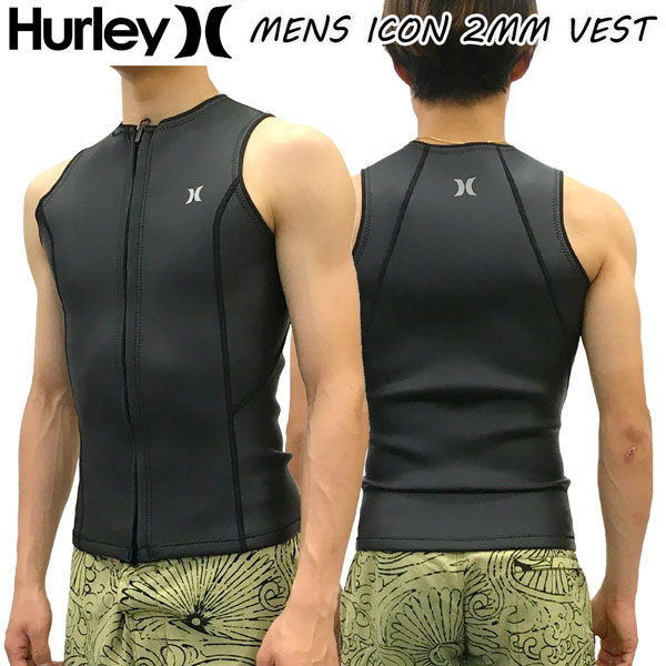 フロントジップ ベスト 22 HURLEY ハーレー ICON 2mm VEST タッパー サーフィン 2021人気No.1の