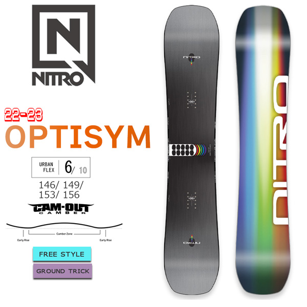 魅力的な価格 スノーボード 板 22-23 NITRO ナイトロ OPTISYM JAPAN