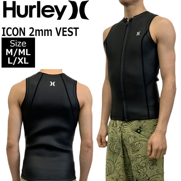 ハーレー　ラバー　ベスト 既製サイズ S ウエットスーツ タッパー HURLEY ハーレー ICON 2MM JACKET VEST MZVSIC25 2025年 メンズ