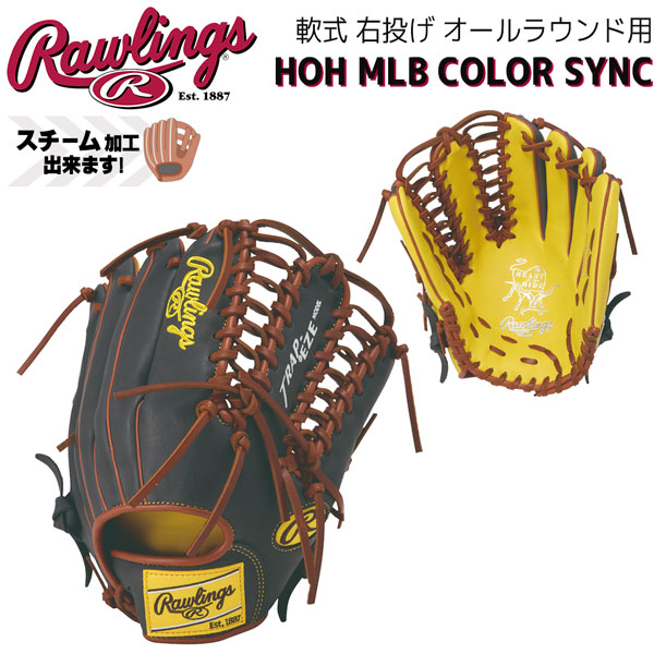 ローリングス ベイスボール 地球儀 軟式 オールラウンド用 GR6HMOS5 HOH MLB色合いシンク グローヴ 右投げ  原則として用 野球 Rawlings