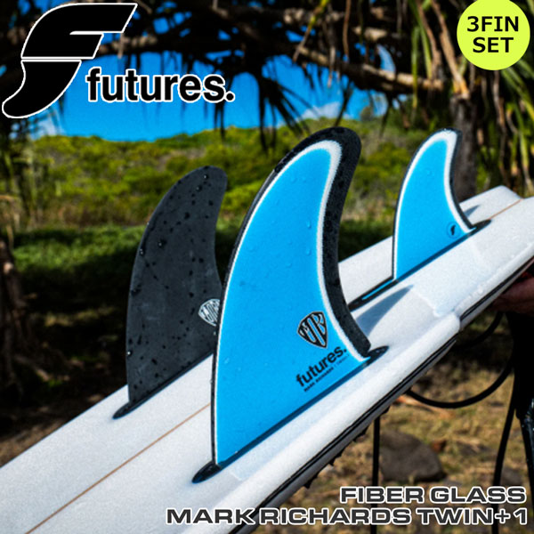 フューチャーフィン FUTURES FIN FIBER GLASS MARK RICHARDS TWIN+1 BLUE/WHITE/BLACK 3FIN マークリチャーズ ツインスタビ サーフィン ボードフィン｜MOVE