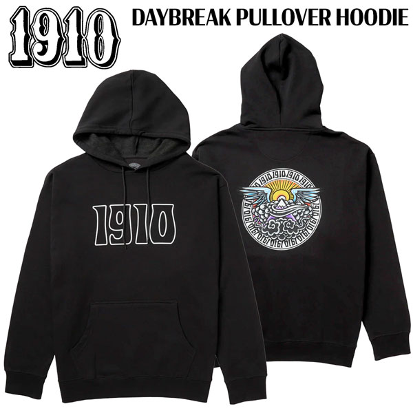 ナインティーンテン デイブレイクプルオーバーフーディ 1910 DAYBREAK PULLOVER HOODIE パーカー フーディ ブラック S M L XL XXL