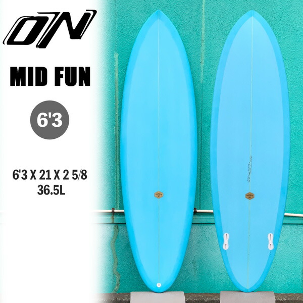 Question Surfboard レトロツインフィン 新品・未使用 楽天市場】オオノシェイプ ONO SURFBOARDS MID FUN PU 6'3 x 21