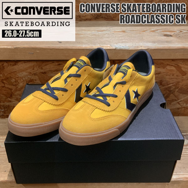 コンバース スケートボーディング 読み込む古典派音楽 CONVERSE SKATEBOARDING ROADCLASSIC SK 黄色/米国海軍 スニーカー 帆布/スエードクロス