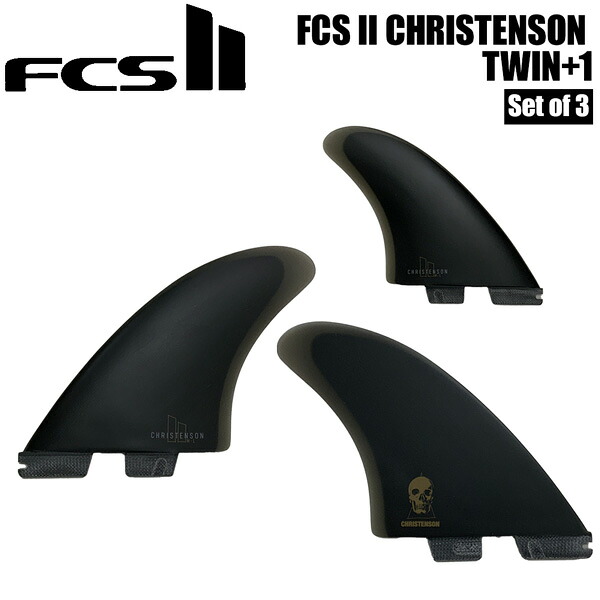 エフシーエス FCS2 FCS II CHRISTENSON TWIN+1 PG M-L BLACK RETAIL FINS 3枚 ツインスタビ クリステンソン サーフィン｜MOVE