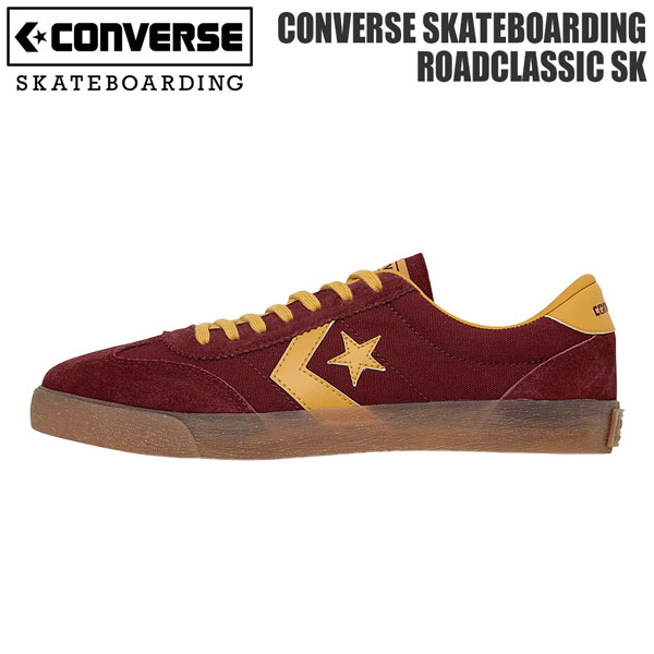 コンバース スケートボーディング 読み込む古典派音楽 CONVERSE SKATEBOARDING ROADCLASSIC SK バーガンディー/オレンジ色 スニーカー 帆布/スエードクロス