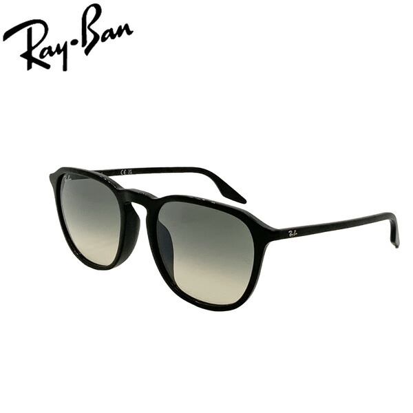 レイバン サングラス スクエアモデル RAYBAN  フレーム：BLACK レンズ：CLEAR GRADIENT GREY