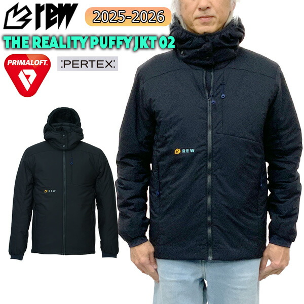 25-26 アールイーダブリュー リアリティパフィージャケット REW REALITY PUFFY JKT 02 スノーボード ウエア ミッドレイヤー 25-26-JK-REW ブラック S M L