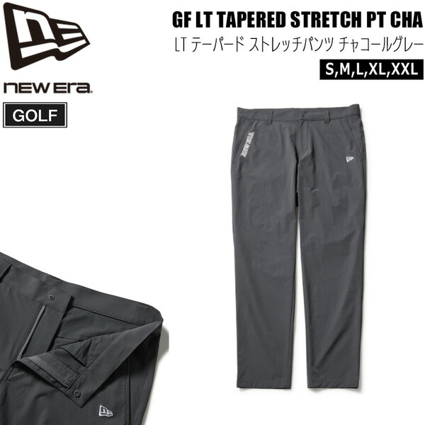 ニューエラ ゴルフ ウェア NEW ERA GOLF LT テーパード ストレッチパンツ チャコールグレー|MOVE