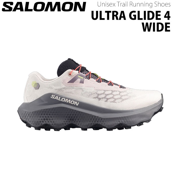 サロモン ULTRA GLIDE 4 WIDE トレイルランニングシューズ トレラン ランニング 幅広 ワイド クッション SALOMON 国内正規品