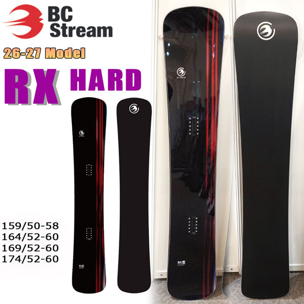取っておく 26-27 BC STREAM ビーシー流れ RX HARD アールエックスハード スノーボード 板 カービング 無償性幽客 弾丸道路釣り合い 金鎚天々 高手向かい 国産 上級者向け 26-27-BO-BST 159 164 169 174