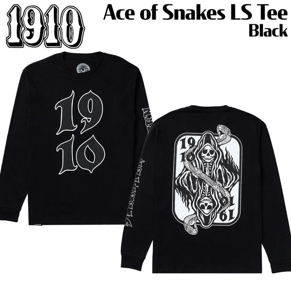 1910 ロンT 長袖 ACE OF SNAKES LS TEE ms126258 メンズ ストリート グラフィックT プリントT スケート スノーボード｜MOVE