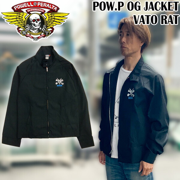 パウエルペラルタ ジャケット POWELL PERALTA POW.P OG JACKET VATO RAT BLACK|MOVE