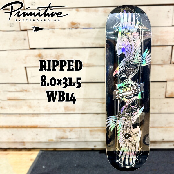 プリミティブ デッキ PRIMITIVE RODRIGUEZ EAGLE DECK BLACK 8.0&times;31.75 WB14.18 ロドリゲス スケボー｜MOVE