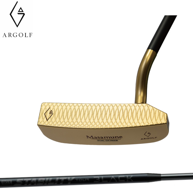 【製造会社取り寄せ品】ARGOLF MASAMUNE DORER Blade Putter アールゴルフ マサムネ ド軌跡 金モール パター