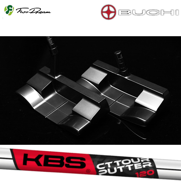 FUSO DREAM BUCHI TP-SQUARE Putter フソードリーム パター C-Type(真っただ中立て坑)／S-Type(スラントネック) KBS CT TOUR PUTTER パター用スチール写真立て坑 立て坑色つや：クローム