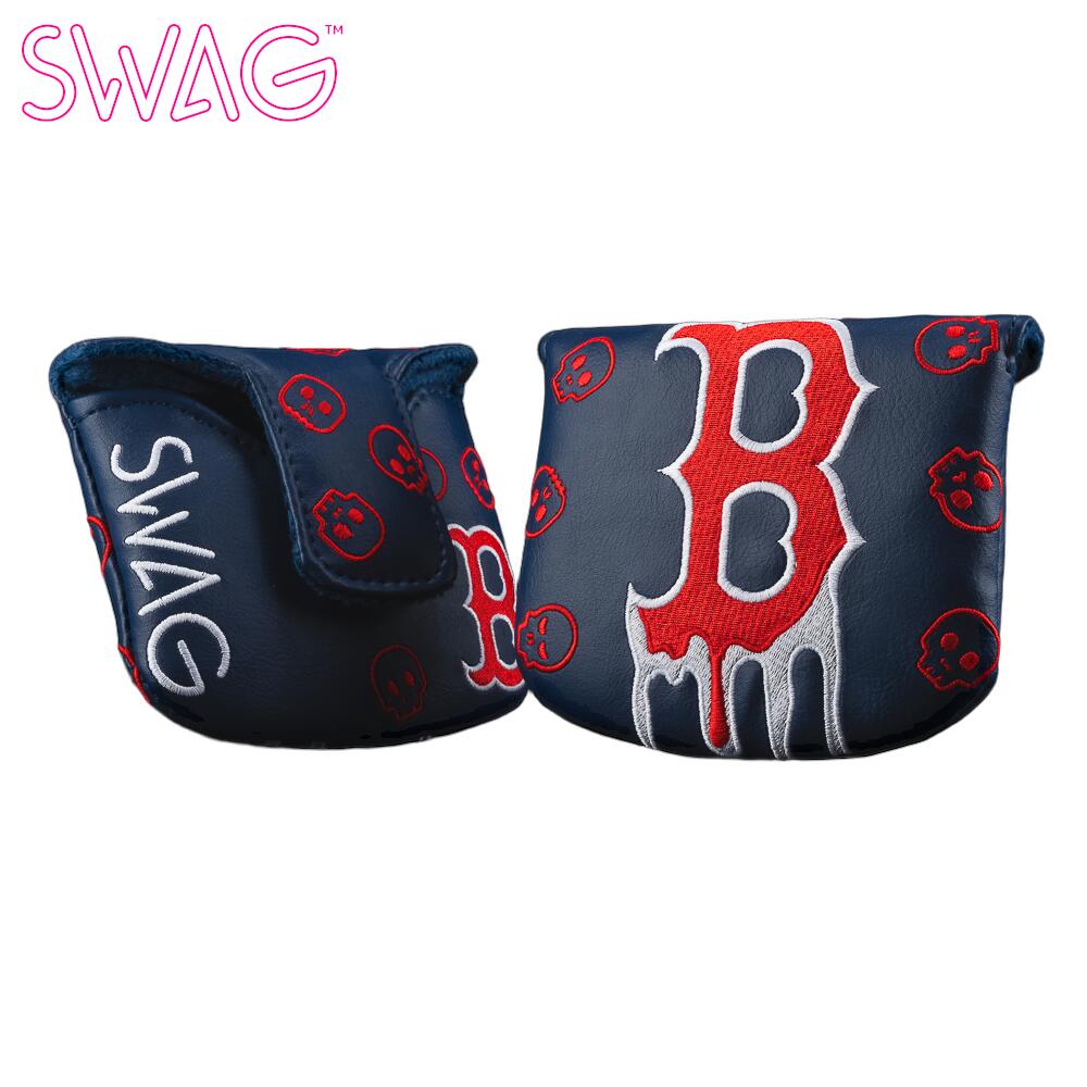 SWAG×MLB スワッグ ボストン レッドソックス  ドリップ マレット カバー パター用ヘッドカバー