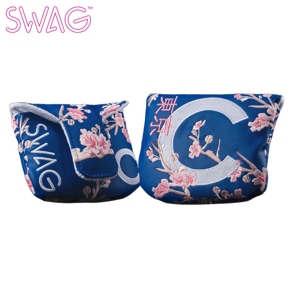 SWAG×MLB スワッグ チェリーブロッサム コレクション カブス マレット カバー パター用ヘッドカバー