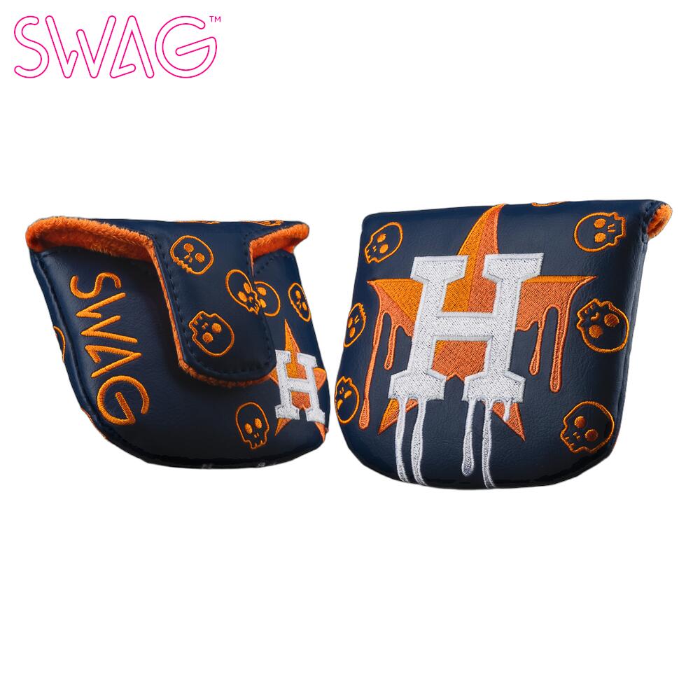 SWAG×MLB スワッグ ヒューストン アストロズ  ドリップ マレット カバー パター用ヘッドカバー