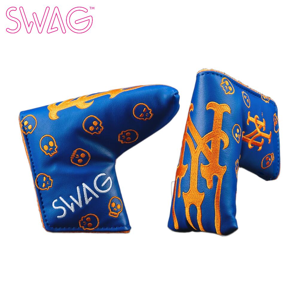 SWAG×MLB スワッグ ニューヨーク メッツ ドリップ ブレード カバー パター用ヘッドカバー