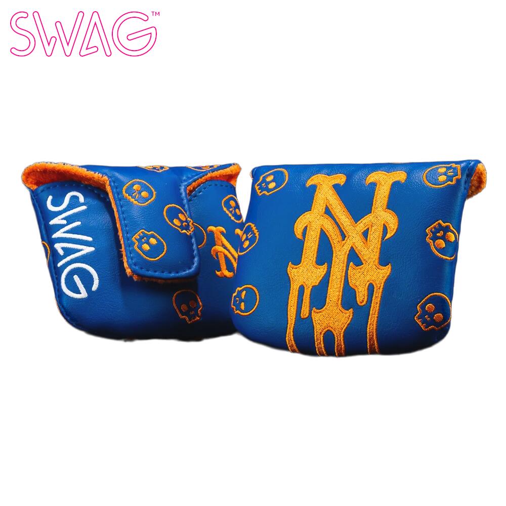 SWAG×MLB スワッグ ニューヨーク メッツ ドリップ マレット カバー パター用ヘッドカバー