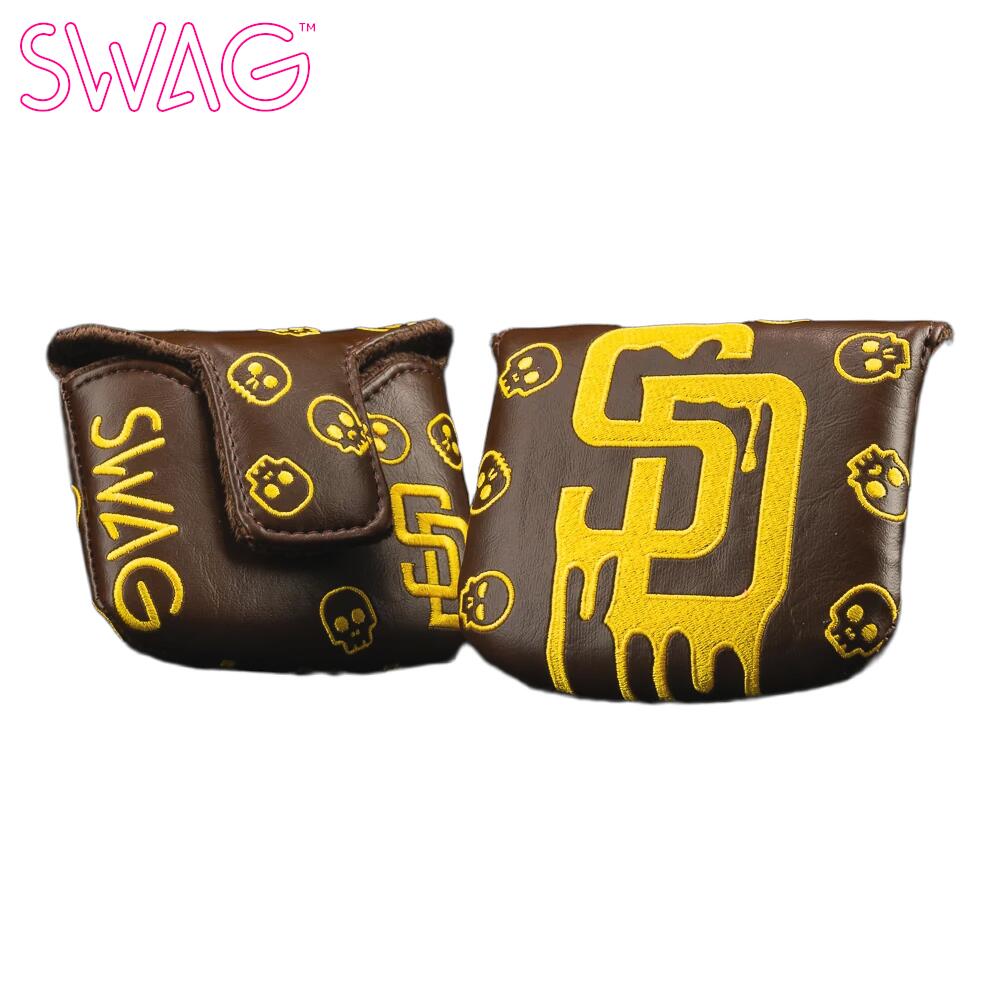 SWAG×MLB スワッグ SD パドレス ドリップ マレット カバー パター用ヘッドカバー