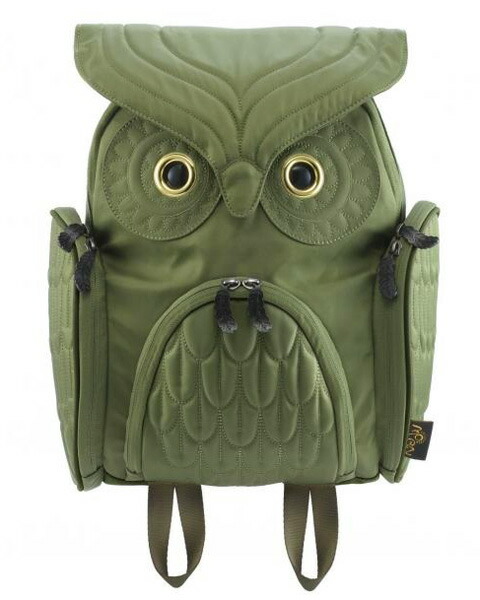 漫画 フクロウ かわいいプリント 軽量 スリングバックパック クロス