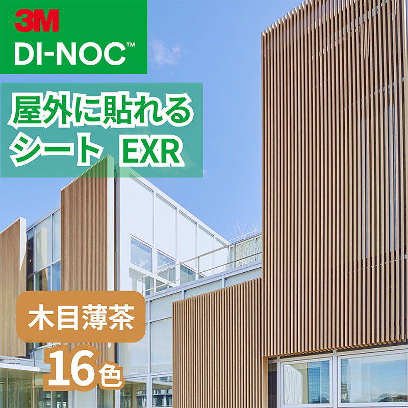 3M ダイノック 室外耐候性 腰掛け EXR (肌理・うす茶色16色) 122珊幅 ねばり着く腰掛け リメイクシート  (製造会社直送)