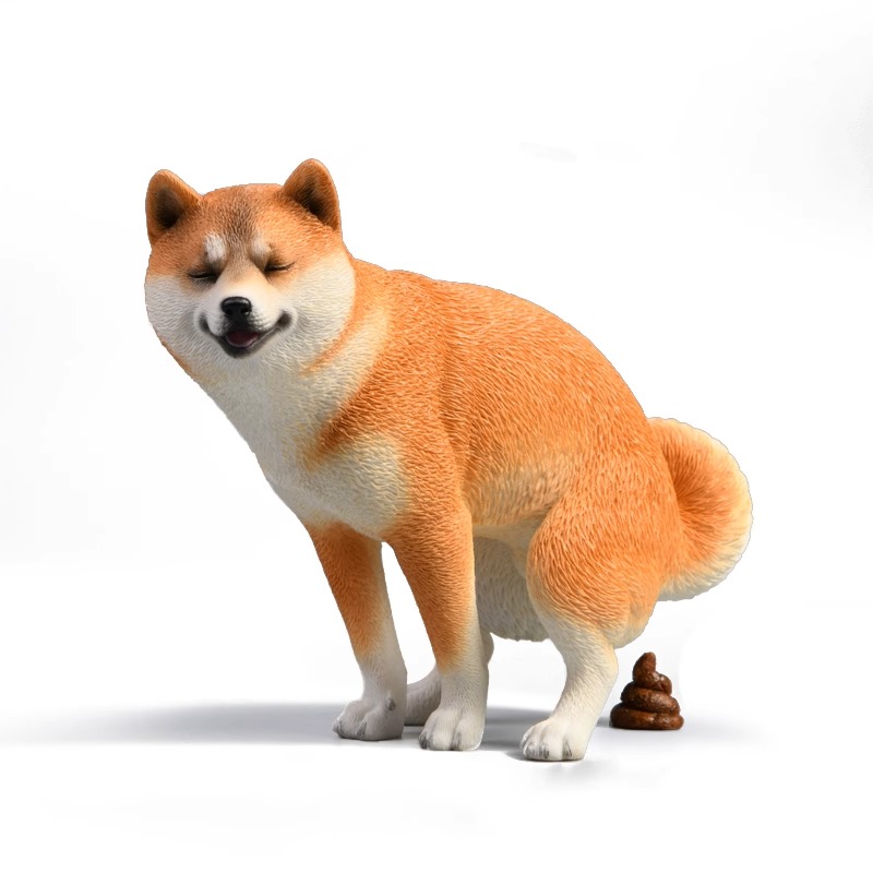柴犬(茶)ジオラマウワッチ 楽天市場】【1/12スケール】柴犬 フィギュア うんちする犬 💩