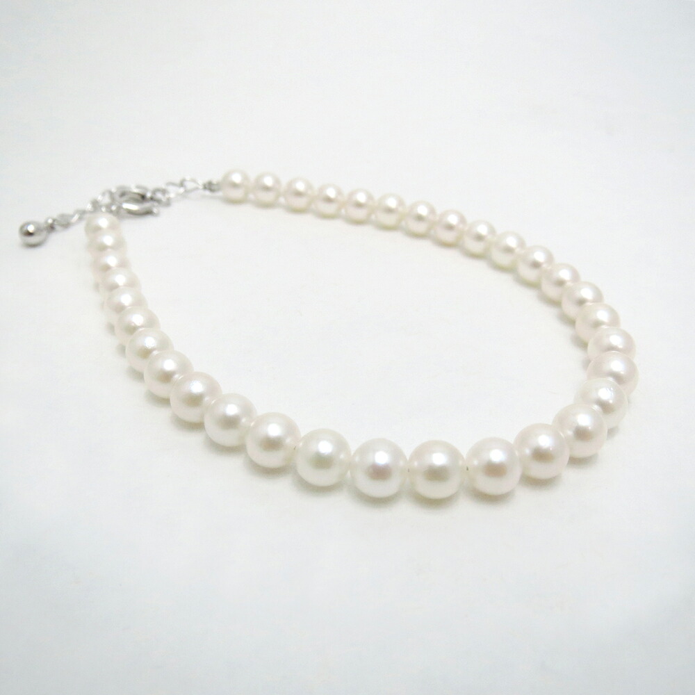 【全品ギフト包装】≪ 伊勢志摩産 ≫ アコヤベビーパールブレスレット 約4.5-5.0mm SV y-v-045 三重県真珠加工販売協同組合